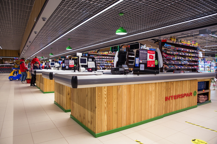 Кассы под управлением Set Retail в гипермаркетах Spar